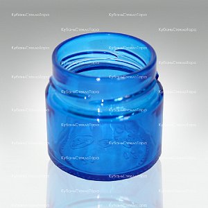 Стеклобанка 0,100 ТВИСТ (58) Deep Ровная (синяя) банка стеклянная оптом и по оптовым ценам в Краснодаре