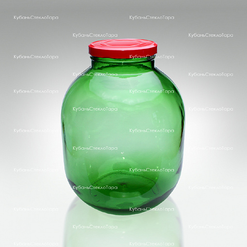 7,0 ТВИСТ (110) банка стеклянная с крышкой (зелёный) оптом и по оптовым ценам в Краснодаре