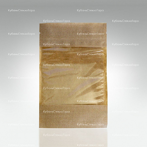 Крафт-пакет 120*185 окно 10см (зип-лок) оптом и по оптовым ценам в Краснодаре