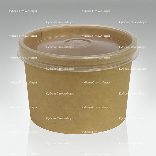 Упаковка для супа 230 мл с пластиковой крышкой оптом и по оптовым ценам в Краснодаре