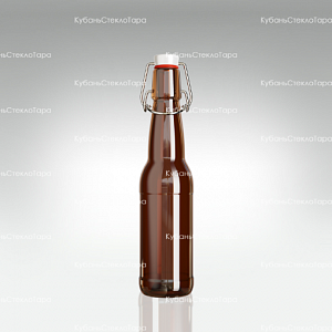 Бутылка «Бугельная» 0,330 л. (Коричневая) стеклянная с пробкой оптом и по оптовым ценам в Краснодаре