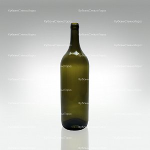 Бутылка 1,0  Бордо оливковая стекло оптом и по оптовым ценам в Краснодаре