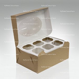 Упаковка для маффинов 250х170х100 мм (для 6 шт) оптом и по оптовым ценам в Краснодаре