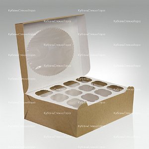 Упаковка для маффинов 330х250х100 мм (для 12 шт) оптом и по оптовым ценам в Краснодаре