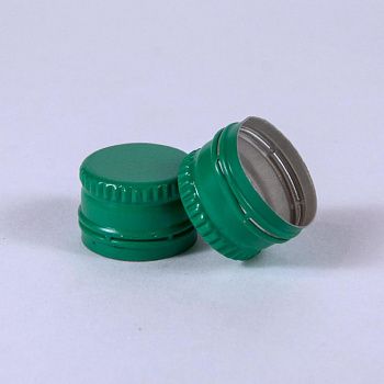 Колпачок алюминиевый (18*12) зеленый в Краснодаре оптом и по оптовым ценам